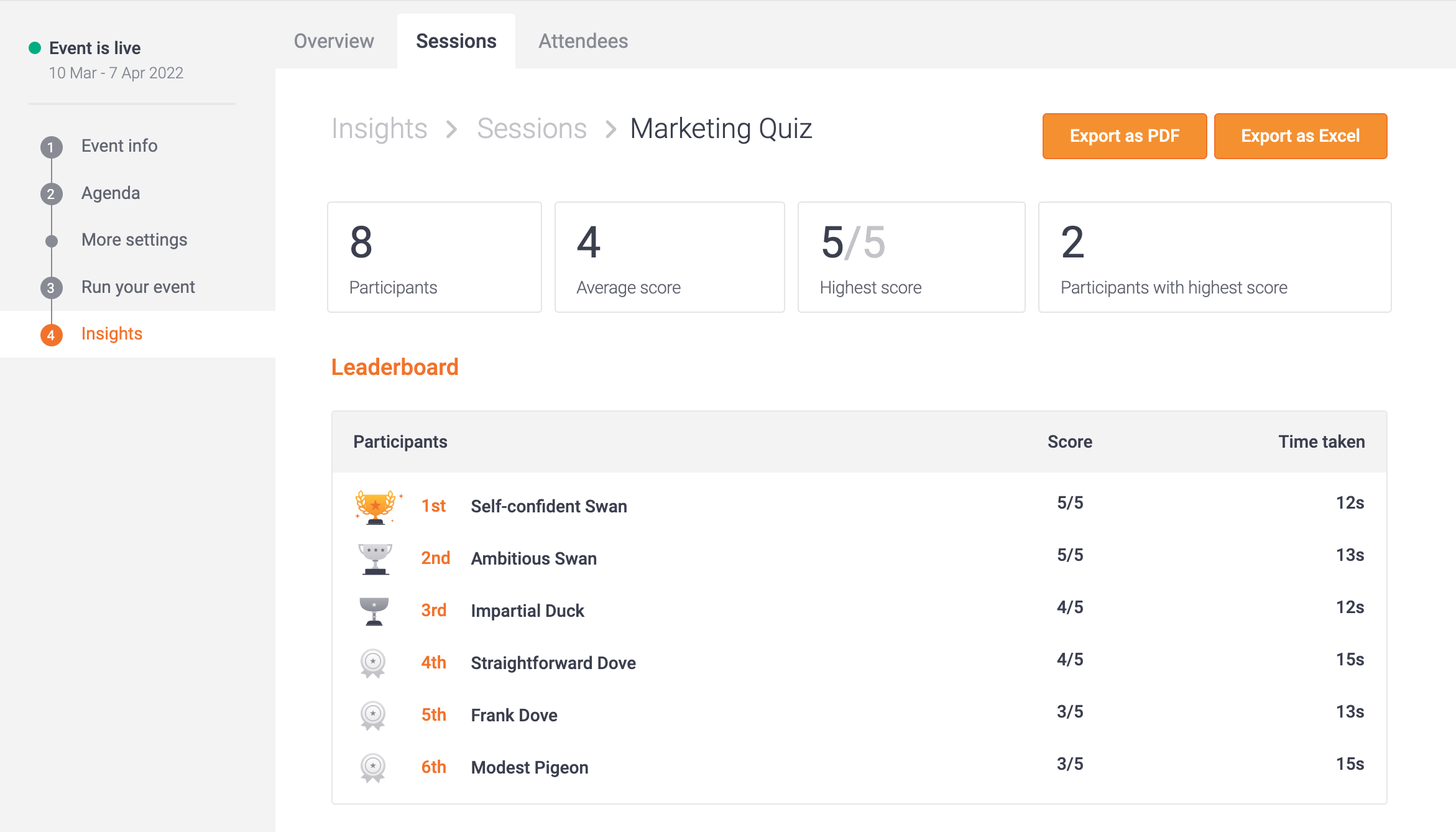 How to create a leaderboard using Microsoft Excel